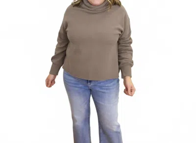 Staccato Women's Ribbed Turtleneck Sweater In Mocha In Nude