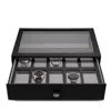 Stackers Men's Black / Grey  Pebble Black Ten Piece Watch Drawer In Black