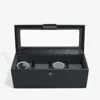 Stackers Men's  Black Four Piece Watch Box In Black