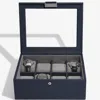 Stackers Men's  Navy Blue Eight Piece Watch Box In Blue