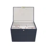Stackers Women's Blue  Navy Pebble Classic Jewelry Box Set Of Four In Blue