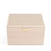 Stackers Women's Neutrals / Pink  Classic Blush Pink Raffia Jewellery Box Set Of Three In Pink