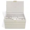 Stackers Women's Neutrals  Classic Oatmeal Jewellery Box Set Of Three In Black