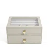 Stackers Women's Neutrals  Classic Oatmeal Jewellery Box Set Of Two Drawers In Multi
