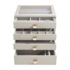 Stackers Women's Neutrals  Classic Oatmeal Set Of Four Drawers In Pink