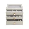 Stackers Women's Neutrals  Classic Oatmeal Set Of Three Drawers In Gray