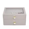 Stackers Women's Neutrals  Classic Taupe Jewellery Box Set Of Two Drawers In Gray