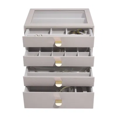 Stackers Women's Neutrals  Classic Taupe Set Of Four Drawers In Pink