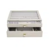 Stackers Women's Neutrals  Supersize Oatmeal Set Of Two Drawers In White