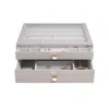 Stackers Women's Neutrals  Supersize Taupe Set Of Two Drawers In Black