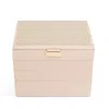 Stackers Women's Pink / Neutrals  Raffia Blush Pink Jewellery Box Classic Set Of Four In Pink