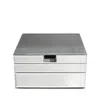 Stackers Women's Silver  Graphite Mirror Jewelry Box Set Of Three In Gray