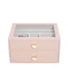 Stackers Women's  Classic Blush Pink Jewellery Box Set Of Two Drawers In Pink