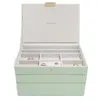 Stackers Women's  Classic Sage Green Jewellery Box Set Of Three In Green