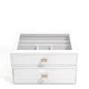 Stackers Women's  Classic White Jewellery Box Set Of Two Drawers In White