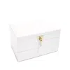 Stackers Women's  Leather Orchid White Jewellery Box Set Of Three In White