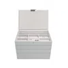 Stackers Women's  Pebble Grey Classic Jewelry Box Set Of Four In Gray