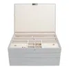 Stackers Women's  Pebble Grey Supersize Jewelry Box Set Of Three