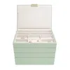 Stackers Women's  Sage Green Classic Jewelry Box Set Of Four In Green
