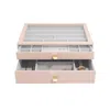 Stackers Women's  Supersize Blush Pink Set Of Two Drawers In Burgundy