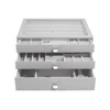 Stackers Women's  Supersize Pebble Grey Set Of Three Drawers In Gray