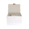 Stackers Women's  White Classic Jewelry Box Set Of Four Rose Gold In White