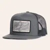 Stackin Bills Charcoal & Black Label Logo Patch Cap In Gray