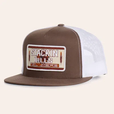 Stackin Bills El Jefe Brown & White Flat Bill Cap