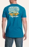 Stackin Bills Men's Butte Teal T-shirt In Blue