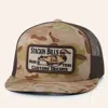 Stackin Bills Mossy Brown Camo & Duck Logo Patch Cap In Multi