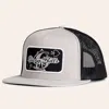 Stackin Bills Silver & Black Spade Patch Flat Bill Mesh Cap In Silver