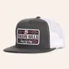 Stackin Bills Tribal Charcoal & White 5 Panel Flat Bill Cap In Gray
