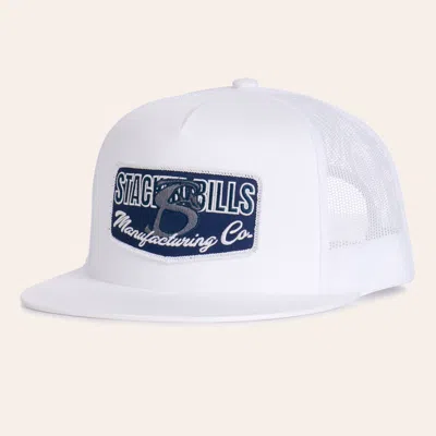 Stackin Bills White On White Manufacturing Logo Patch Cap