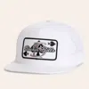 Stackin Bills White Spade Deck Patch Mesh Snapback Cap In White