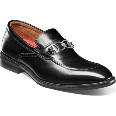 Stacy Adams Boyd Apron Toe Bit Loafer In Black