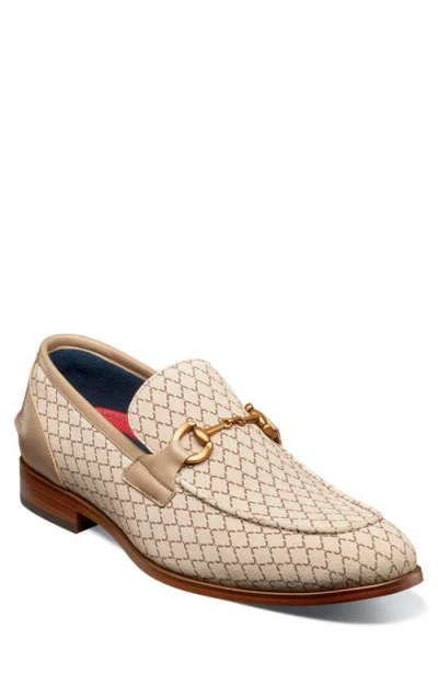 Stacy Adams Brinkley Moc Toe Loafer In Beige