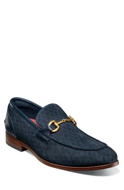 Stacy Adams Brinkley Moc Toe Loafer In Navy