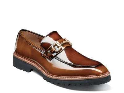 Stacy Adams Carabello Moc Toe Metal Bit Dress Loafers In Brown