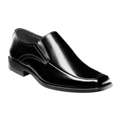 STACY ADAMS CASSIDY MENS MOC-TOE SLIP-ON LEATHER DRESS SHOES