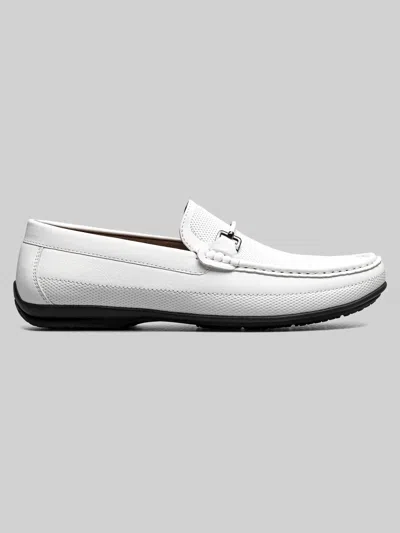 Stacy Adams Colton Moc Toe Bit Loafers In White