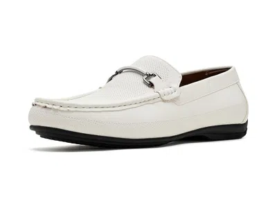 Stacy Adams Colton Moc Toe Slip-on Loafer In White