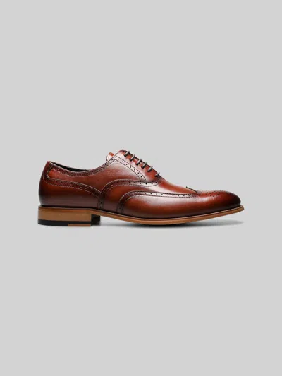 Stacy Adams Dunbar Leather Wingtip Oxfords In Red
