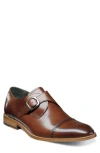 Stacy Adams Men's Duncan Cap-toe Single Monk Strap Shoes, Created For Macy's In Cognac