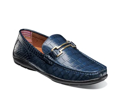 Stacy Adams Embrey Moc Toe Driver In Blue
