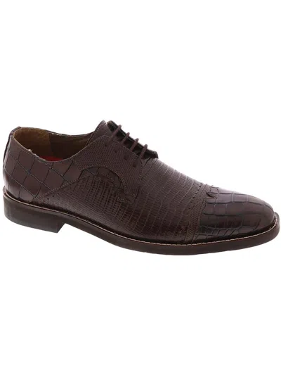 Stacy Adams Esposito Mens Lace Up Dressy Oxfords In Brown