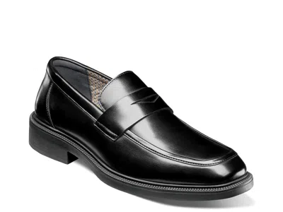 Stacy Adams Everett Moc Toe Penny Loafers In Black