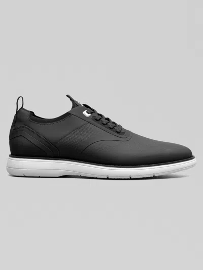 Stacy Adams Everidge Plain Toe Elastic Lace Sneakers In Black