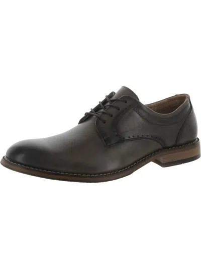 Stacy Adams Faulkner Mens Leather Lace-up Oxfords In Grey