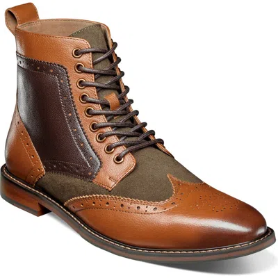 Stacy Adams Finnegan Wingtip Lace-up Boot In Multi