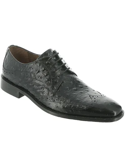 Stacy Adams Gennaro Mens Leather Dress Oxfords In Black